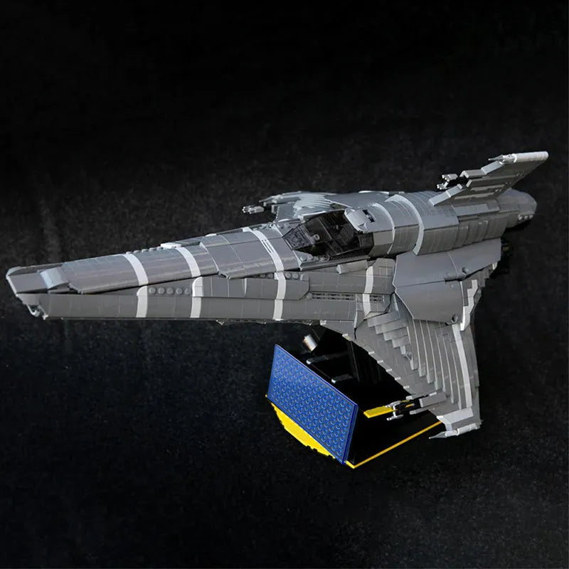MOC Motorized Building Block Set: Battlestar Galactica UCS Colonial Viper MKII, Model 9424-1