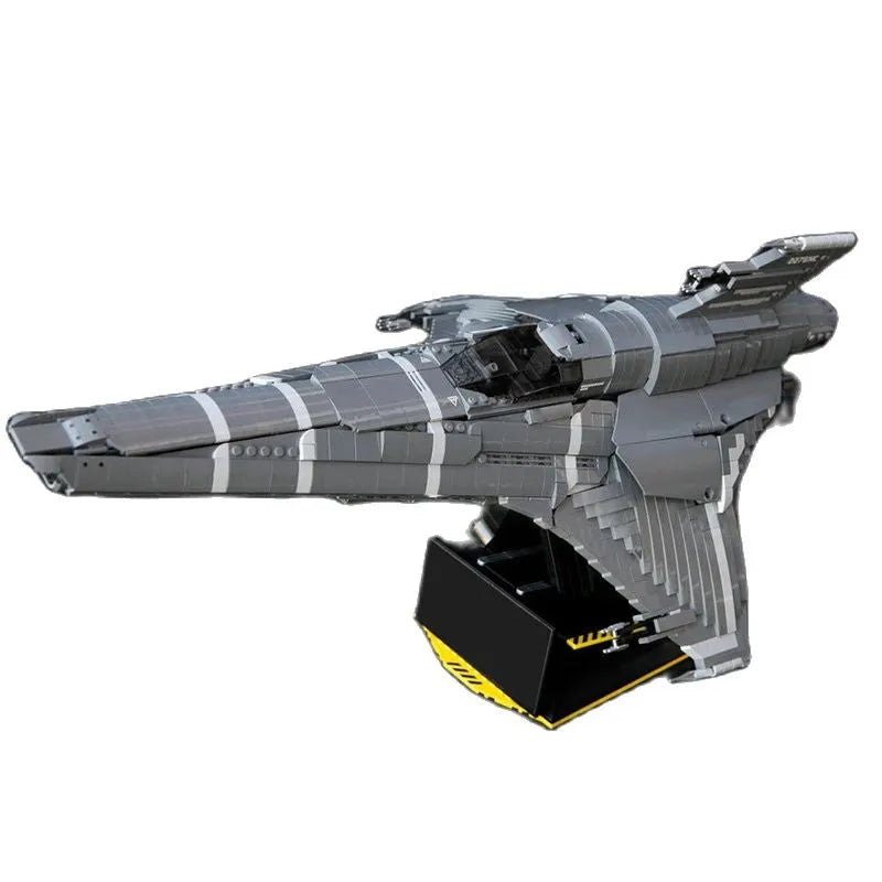 MOC Motorized Building Block Set: Battlestar Galactica UCS Colonial Viper MKII, Model 9424-1