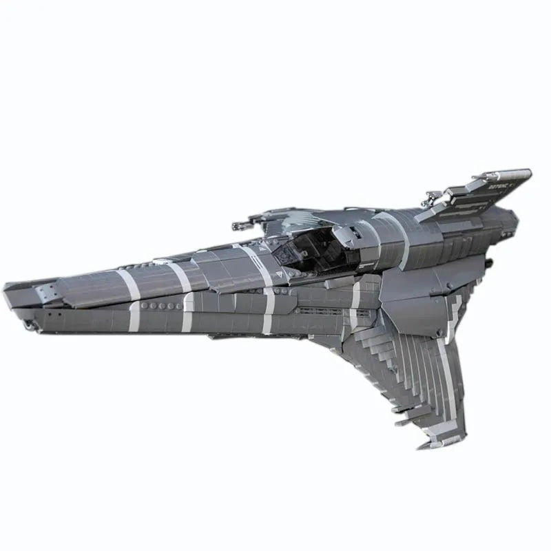 MOC Motorized Building Block Set: Battlestar Galactica UCS Colonial Viper MKII, Model 9424-1