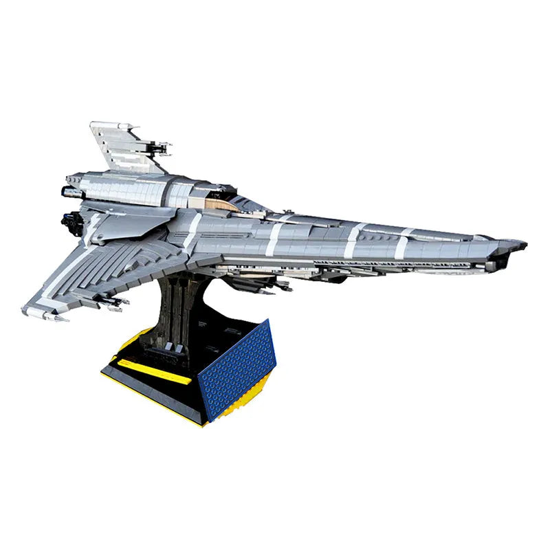 MOC Motorized Building Block Set: Battlestar Galactica UCS Colonial Viper MKII, Model 9424-1