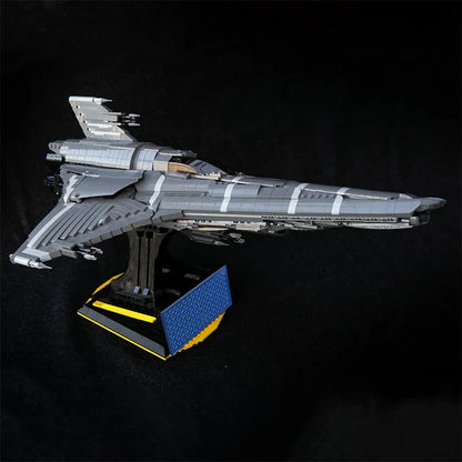 MOC Motorized Building Block Set: Battlestar Galactica UCS Colonial Viper MKII, Model 9424-1