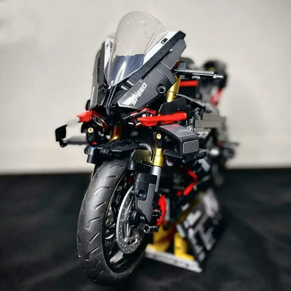 MOC Building Block Set: BMW M1000RR Black Warrior Motorcycle BM002