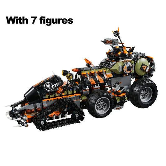 MOC Building Block Set: Ninjago MOC Dieselnaut Dragon Truck, Model A19037