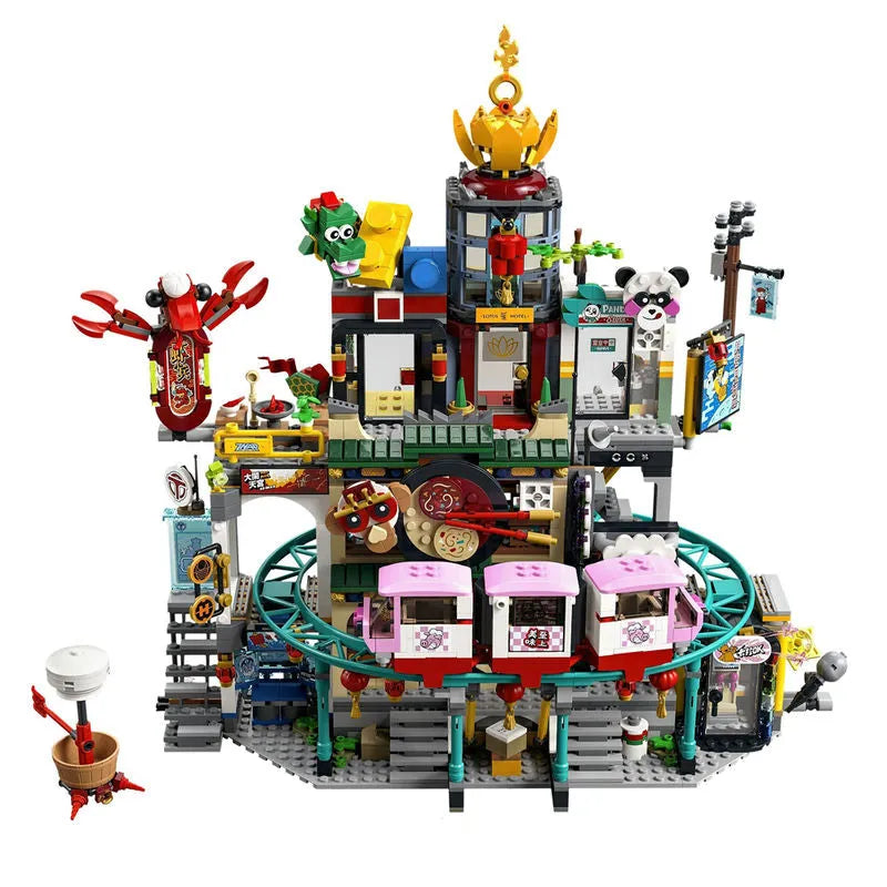 MOC Building Block Set: MOC 86999 Monkie Kid The City of Lanterns