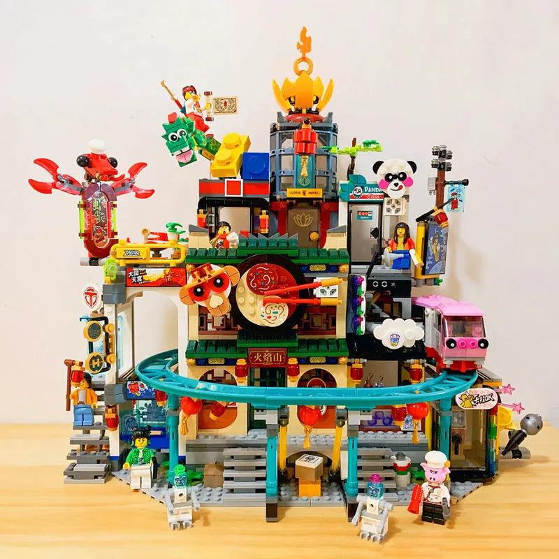 MOC Building Block Set: MOC 86999 Monkie Kid The City of Lanterns