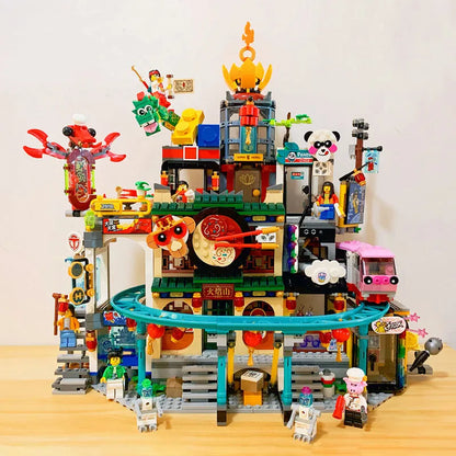 MOC Building Block Set: MOC 86999 Monkie Kid The City of Lanterns