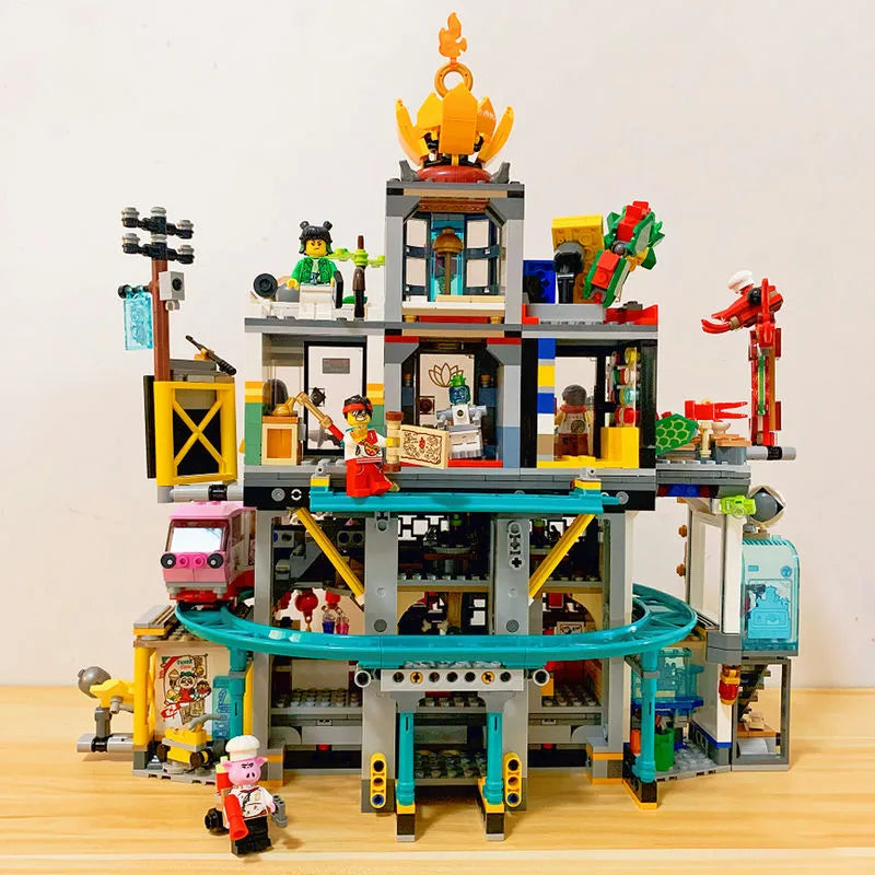 MOC Building Block Set: MOC 86999 Monkie Kid The City of Lanterns