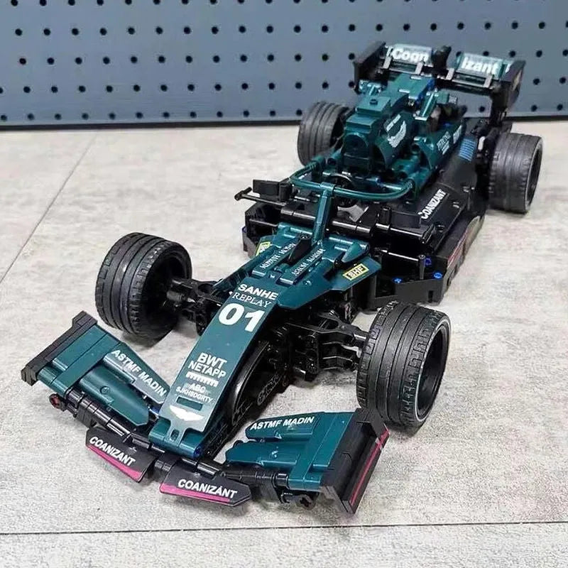 MOC Motorized Building Block Set: C014 RC Concept F1 Formula One Racing Car