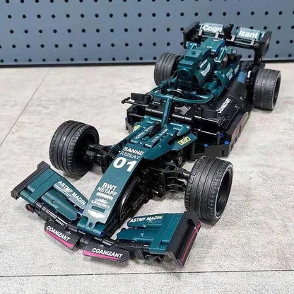 MOC Motorized Building Block Set: C014 RC Concept F1 Formula One Racing Car