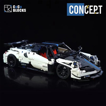 MOC Building Block Set: C017 Motorized RC Concept Pagani Roadster, Model C017PF