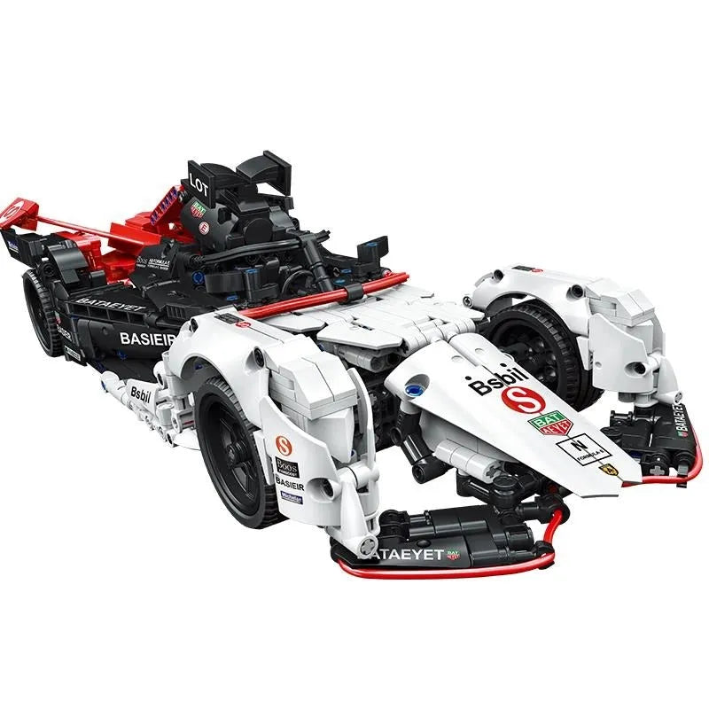 MOC Motorized Building Block Set: C018 Concept RC Formula E Electric Racing Car, Model C018PF