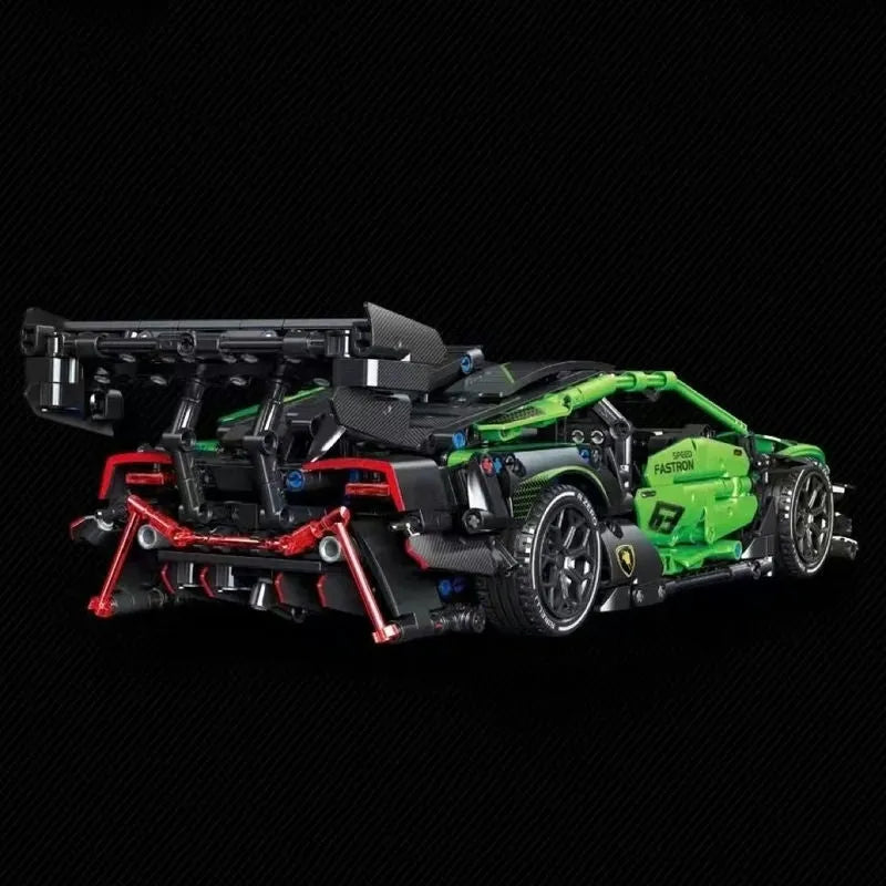 MOC Motorized Building Block Set: C019 Lambo Concept Roadster Sports Car