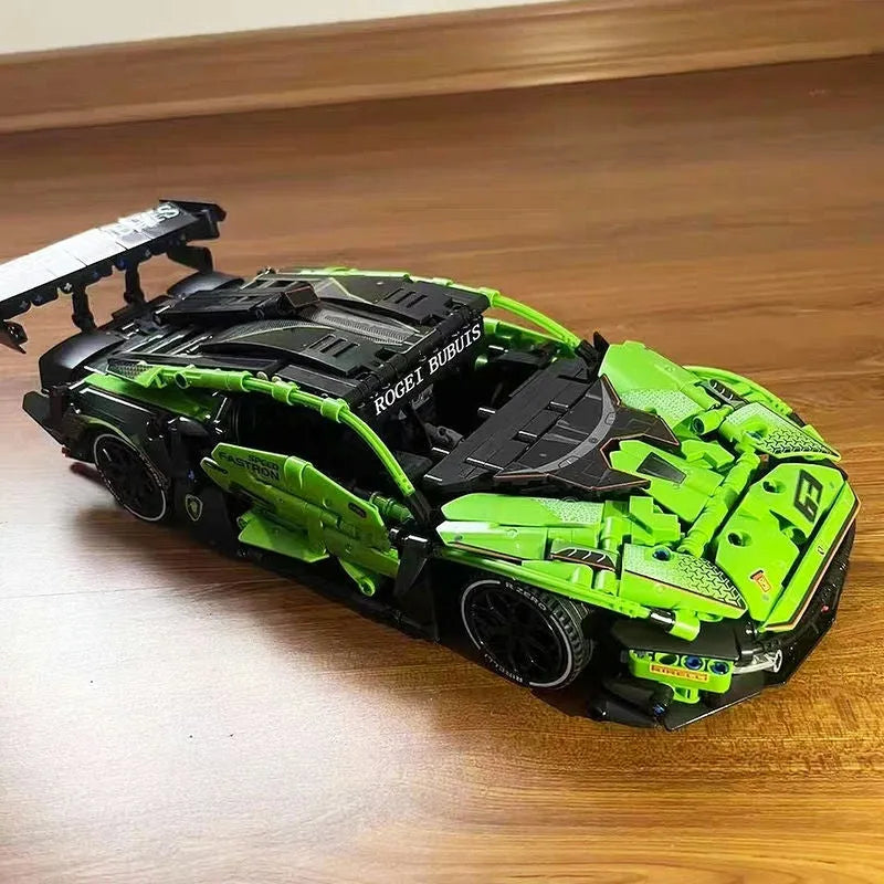 MOC Motorized Building Block Set: C019 Lambo Concept Roadster Sports Car