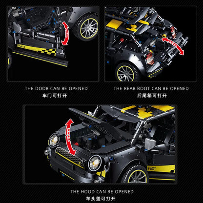 MOC Building Block Set: C020 RC Motorized Safety Mini Sports Car F56, Model C020PF