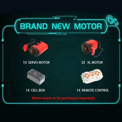 MOC Motorized Building Block Set: C021 Tech T2 Low Pitched RC Camper Bus Van, Model C021PF