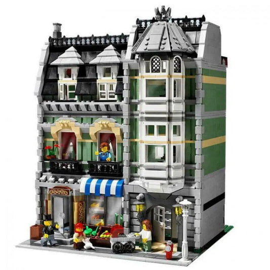 MOC Building Block Set: Street Expert Green Grocer Store 15008