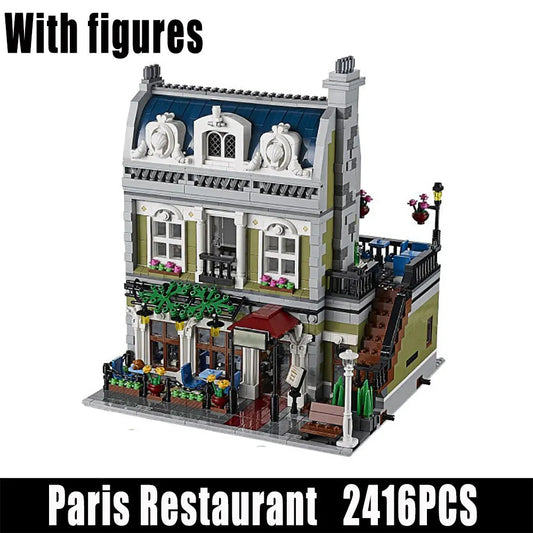 MOC Building Block Set: Street Expert Parisian Restaurant 15010