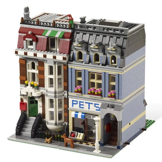 MOC Building Block Set: Street Expert Pet Shop Store 15009