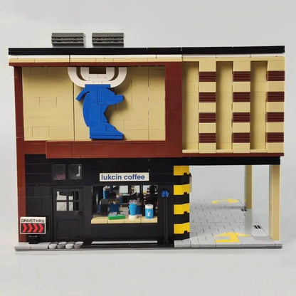 MOC Building Block Set: Street MOC Modern Coffee Shop 5208, Model SY5208
