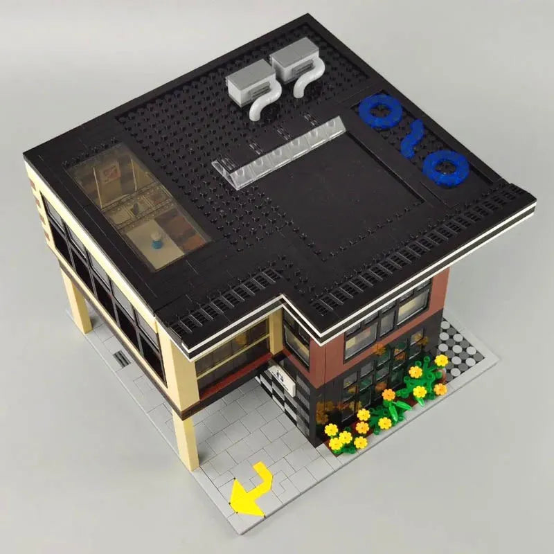 MOC Building Block Set: Street MOC Modern Coffee Shop 5208, Model SY5208