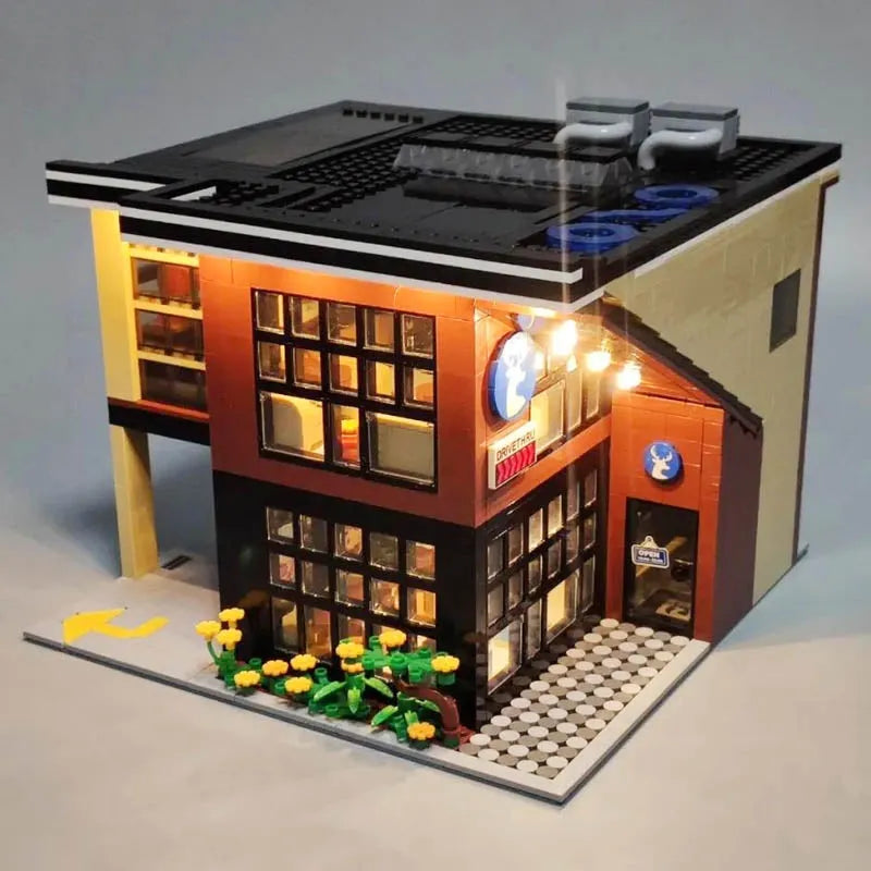 MOC Building Block Set: Street MOC Modern Coffee Shop 5208, Model SY5208