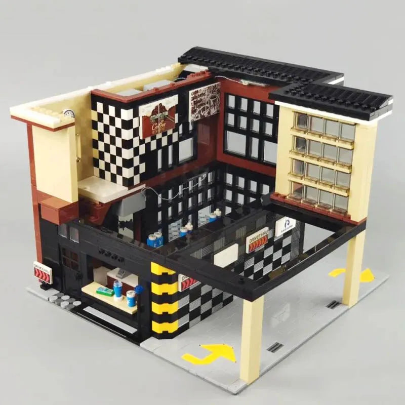 MOC Building Block Set: Street MOC Modern Coffee Shop 5208, Model SY5208