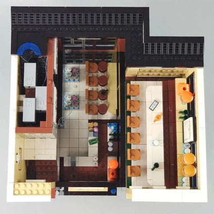MOC Building Block Set: Street MOC Modern Coffee Shop 5208, Model SY5208