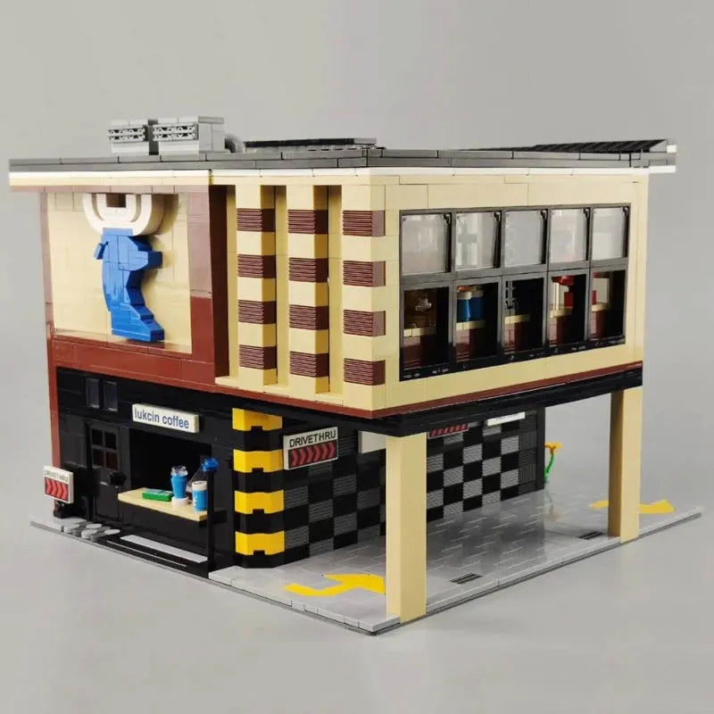 MOC Building Block Set: Street MOC Modern Coffee Shop 5208, Model SY5208