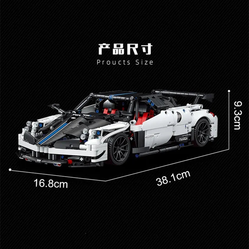 MOC Motorized Building Block Set: Concept Pagani Roadster Sports Car C017