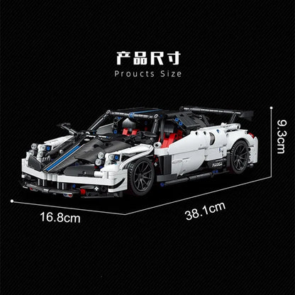 MOC Motorized Building Block Set: Concept Pagani Roadster Sports Car C017