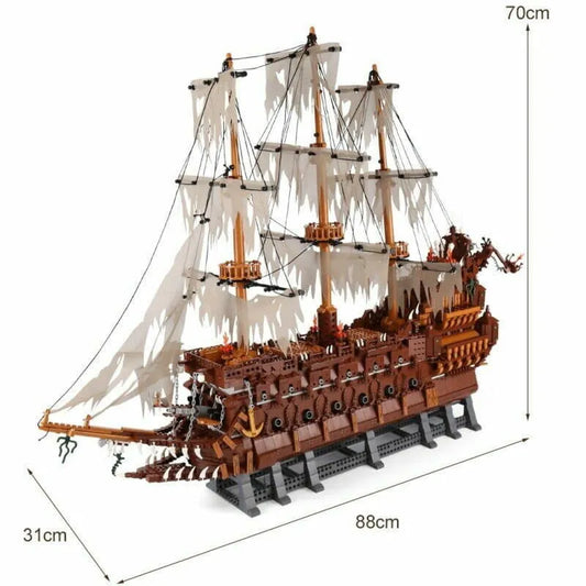 MOC Building Block Set: Movie MOC Flying Dutchman Pirate Ship, Model 16016