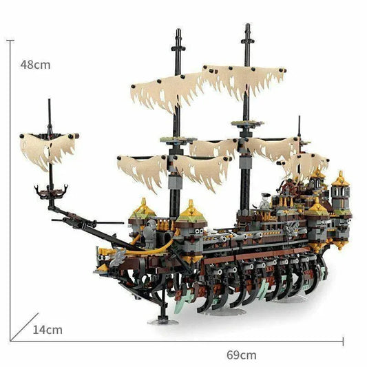 MOC Building Block Set: Movie MOC Silent Mary Pirate Ship 16042