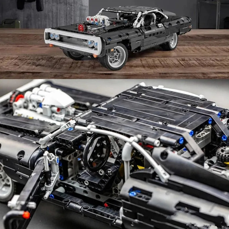 MOC Building Block Set: Dom's Chargers Super Racing Car, Model 42111