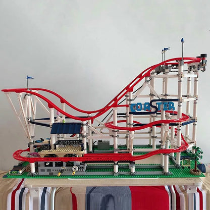 MOC Motorized Building Block Set: 15039 City Roller Coaster