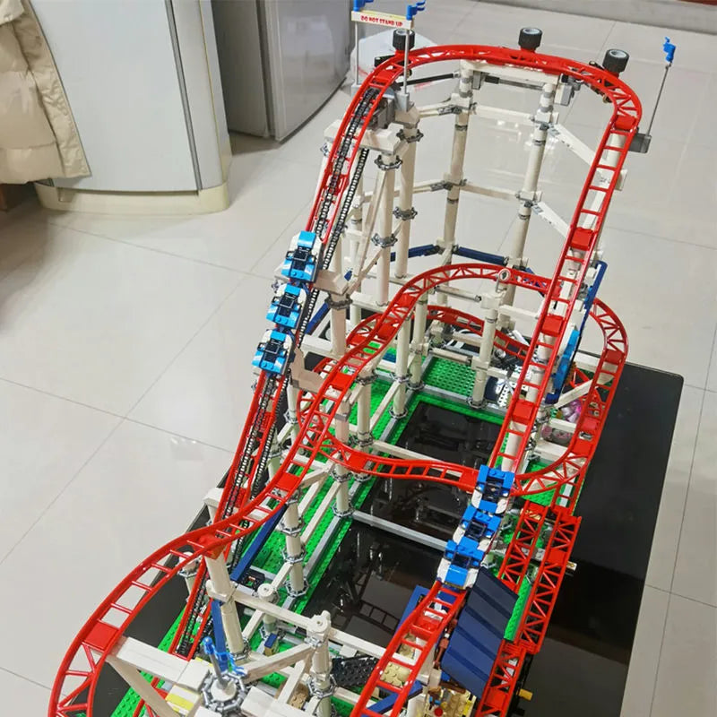MOC Motorized Building Block Set: 15039 City Roller Coaster
