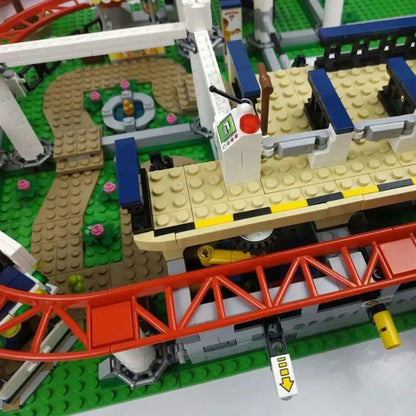 MOC Motorized Building Block Set: 15039 City Roller Coaster
