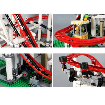 MOC Motorized Building Block Set: 15039 City Roller Coaster