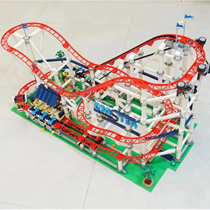 MOC Motorized Building Block Set: 15039 City Roller Coaster