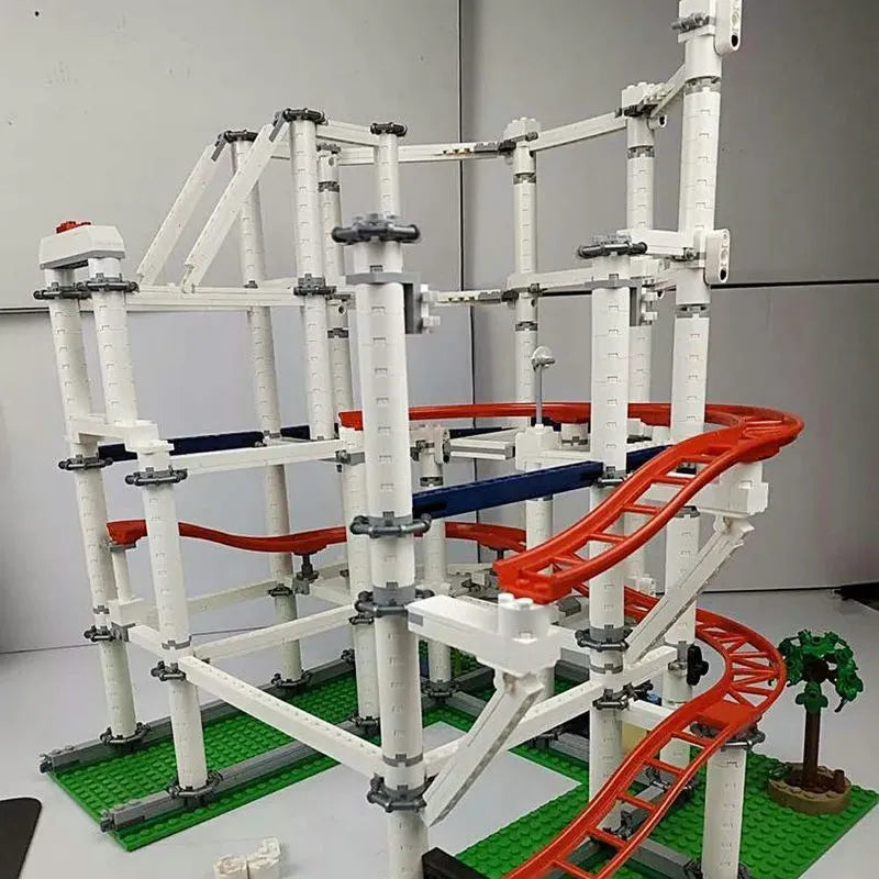 MOC Motorized Building Block Set: 15039 City Roller Coaster
