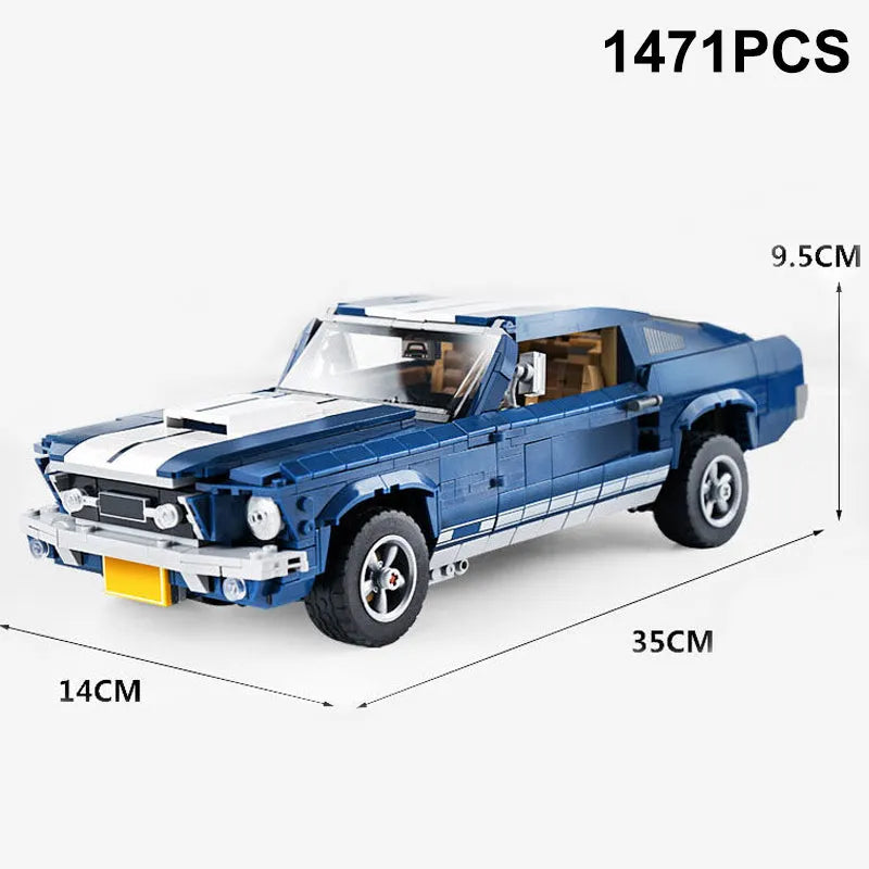 MOC Building Block Set: 21047 Mustang Car