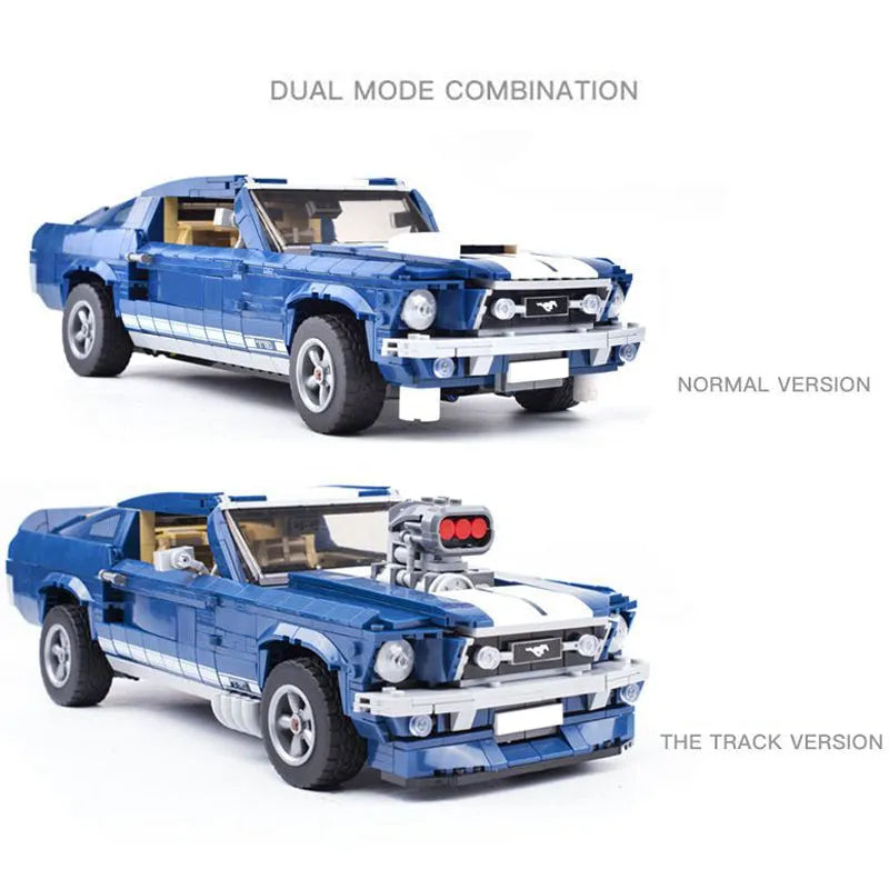 MOC Building Block Set: 21047 Mustang Car