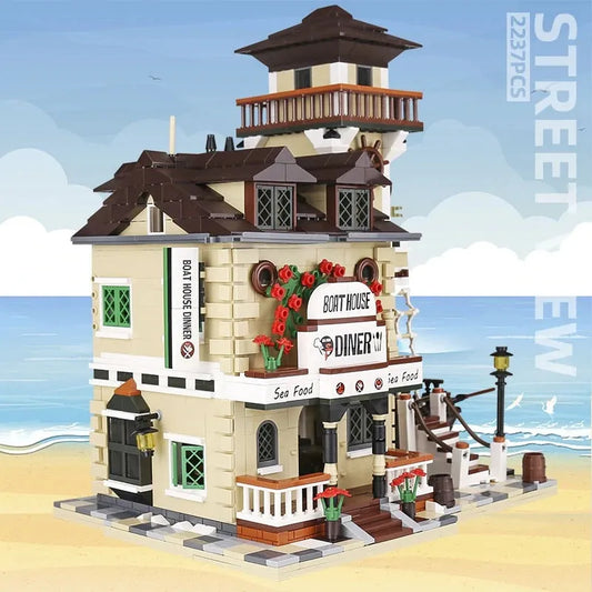 MOC Building Block Set: Boat House Diner, Model PG12003