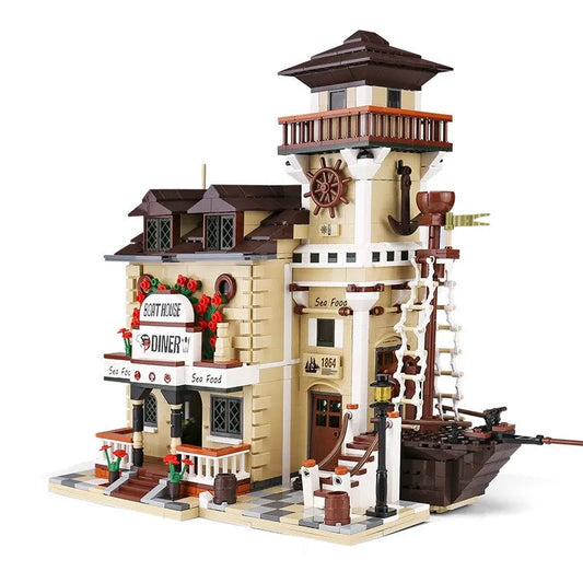 MOC Building Block Set: Boat House Diner, Model PG12003