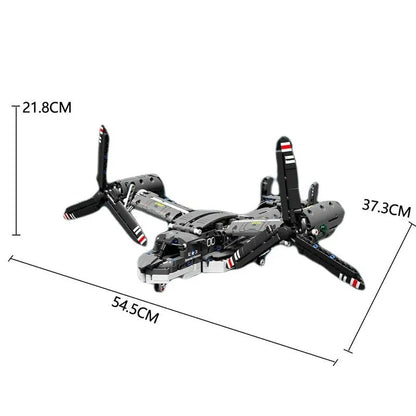 MOC Building Block Set: Boeing Bell V22 Osprey, Model PG13004
