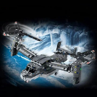 MOC Building Block Set: Boeing Bell V22 Osprey, Model PG13004