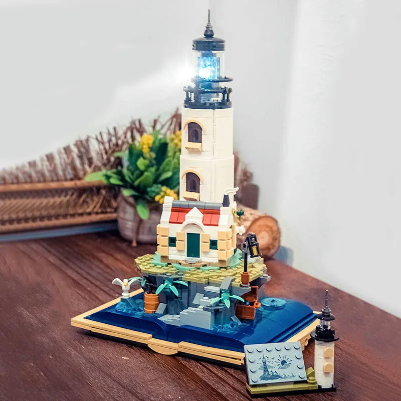 MOC Building Block Set: Medieval Lighthouse Tower, Model 13015