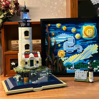 MOC Building Block Set: Medieval Lighthouse Tower, Model 13015