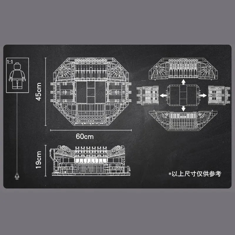 MOC Building Block Set: Old Trafford Stadium, Model JJ000