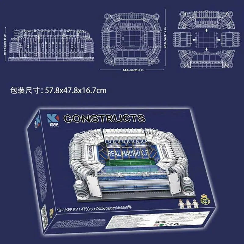 MOC Building Block Set: Real Madrid Football Stadium, Model K86101