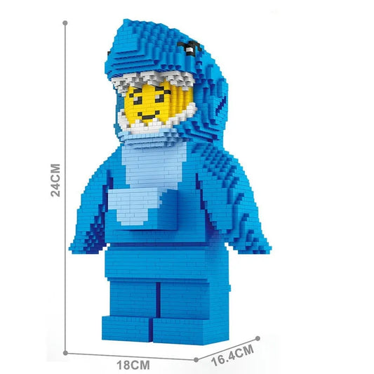 MOC Building Block Set: Shark Man MINI, Model QH42